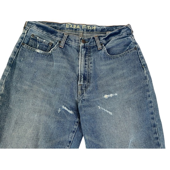 Ezra Fitch Cropped Straight Leg Jeans Vintage Wash Size 28 - Picture 4 of 11